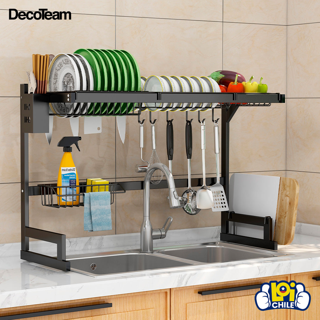 Escorredor de louças Decoteam 2 andares em aço inox Alta Qualidade Escorredor de louças Decoteam 2 andares em aço inox Alta Qualidade